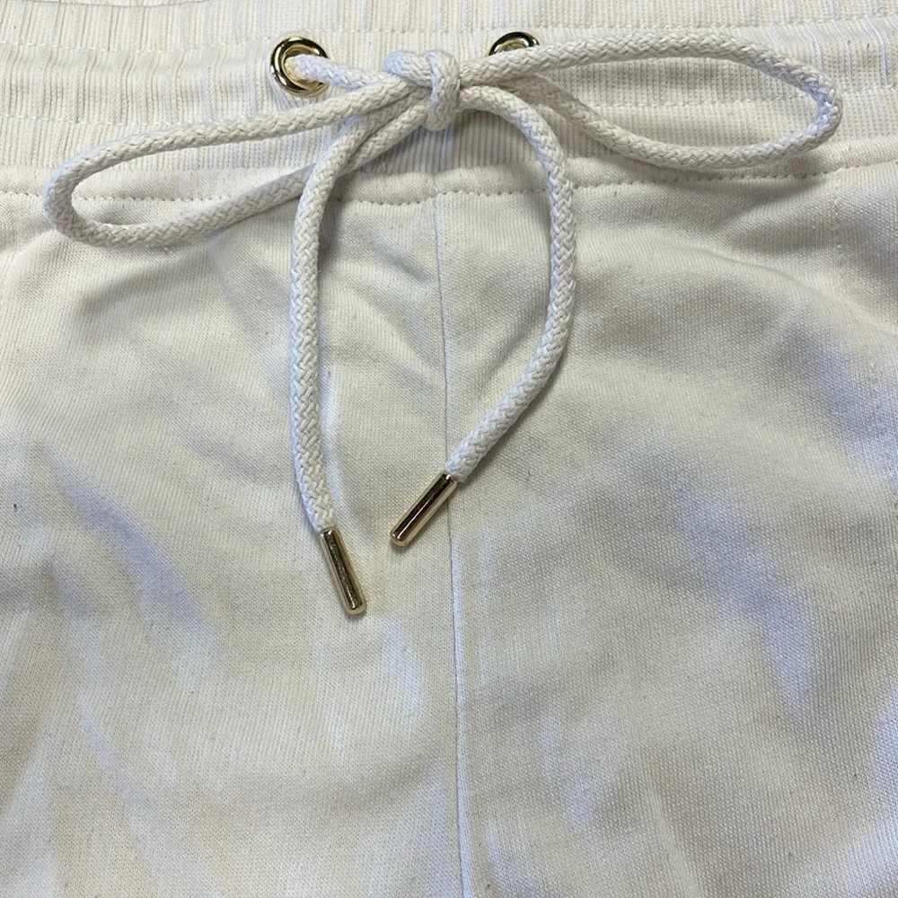 Lou & Grey LOFT Cream Drawstring Shorts - Size L - Picture 7 of 9